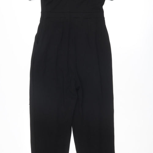 French Connection Womens Black Viscose Jumpsuit One-Piece Size 10 Zip