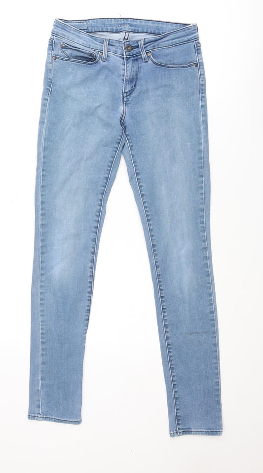 Levi's Womens Blue Cotton Skinny Jeans Size 28 in Regular Zip