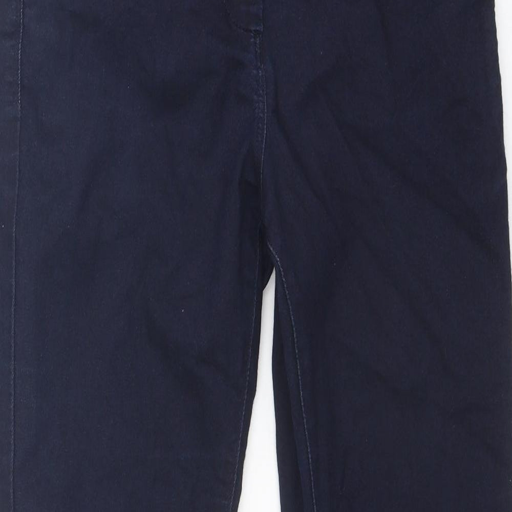 Marks and Spencer Womens Blue Cotton Jegging Jeans Size 8 Regular Zip