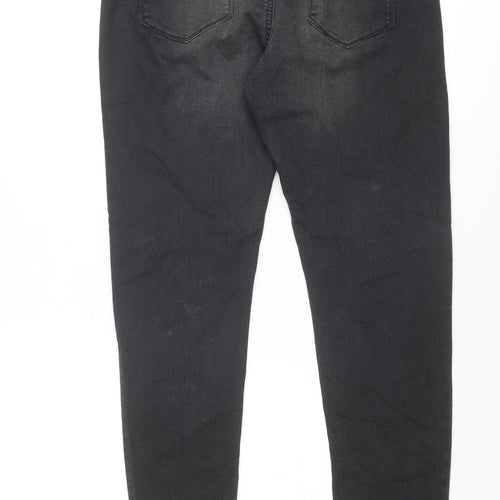 F&F Womens Black Cotton Jegging Jeans Size 12 Regular