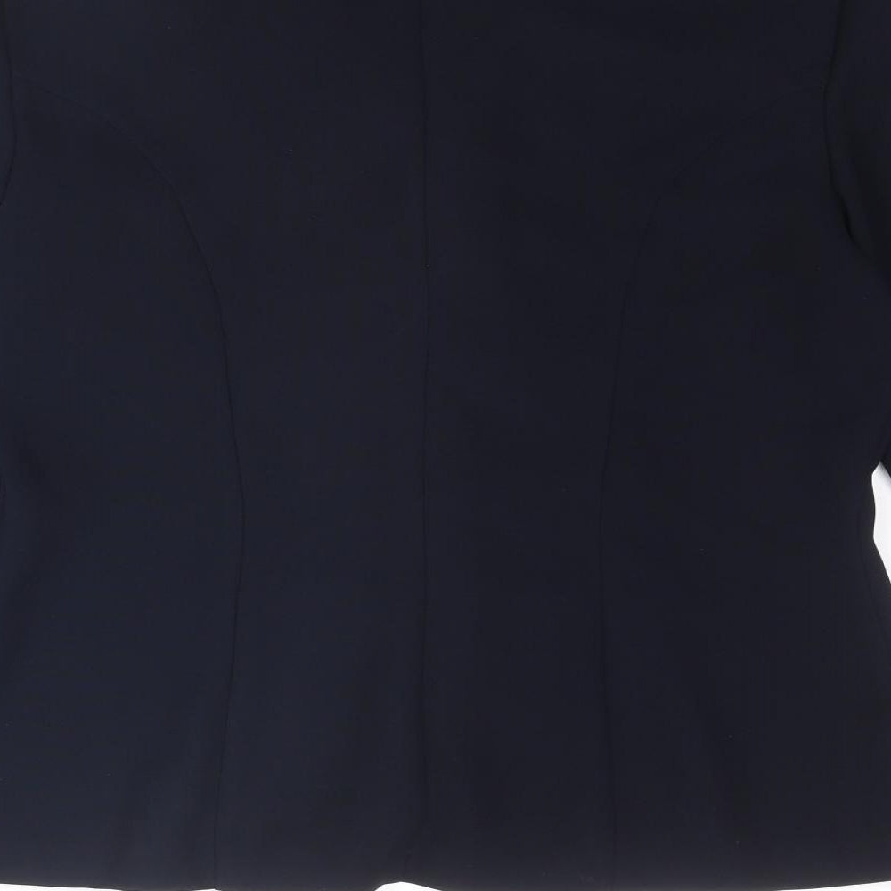Prima Womens Blue Jacket Blazer Size 14 Button