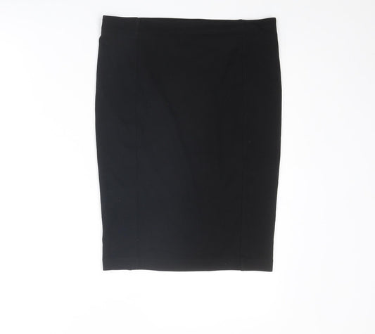 H&M Womens Black Viscose Straight & Pencil Skirt Size M