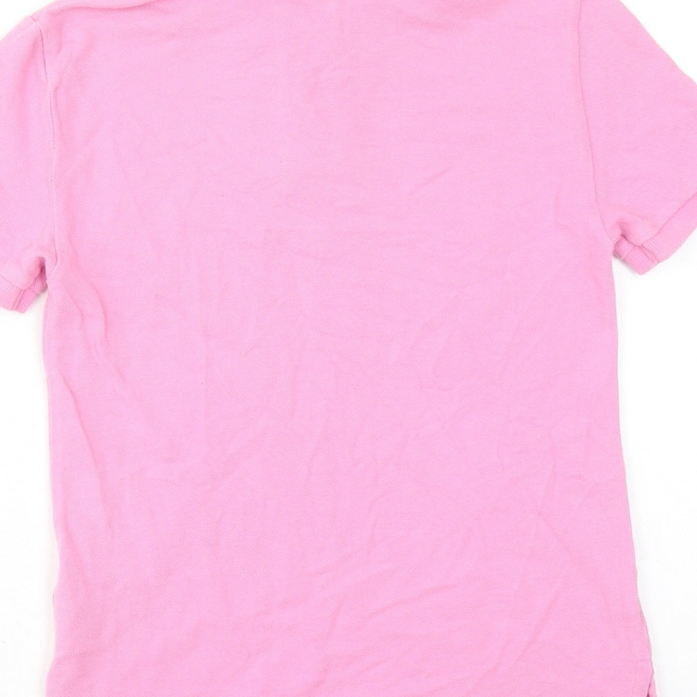 Ralph Lauren Womens Pink Cotton Basic Polo Size 8 Collared