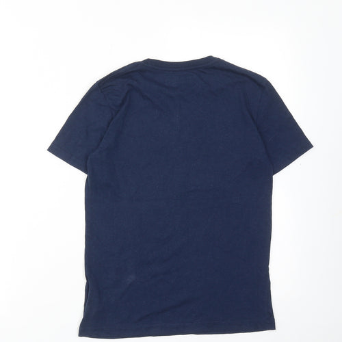 Champion Boys Blue Cotton Basic T-Shirt Size 5-6 Years Round Neck Pullover