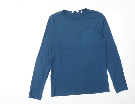 NEXT Mens Blue Cotton T-Shirt Size S Round Neck