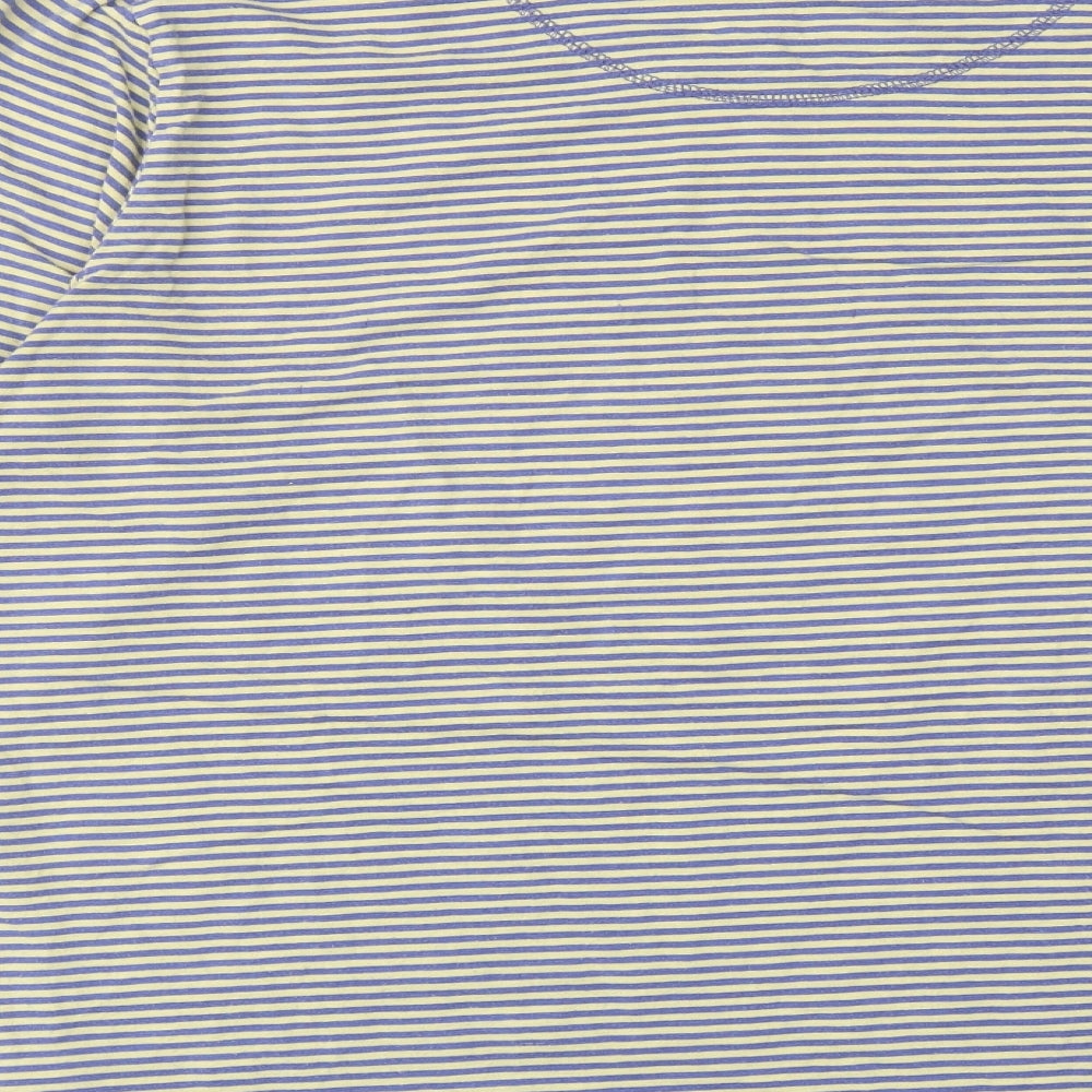 Braintree Mens Yellow Striped Cotton T-Shirt Size XL Round Neck