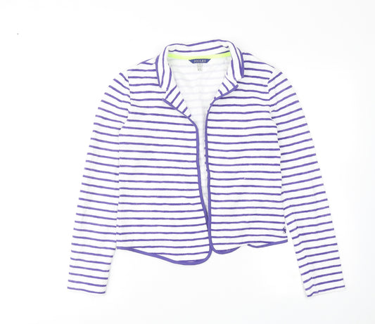 Joules Womens Blue Striped Jacket Size 6