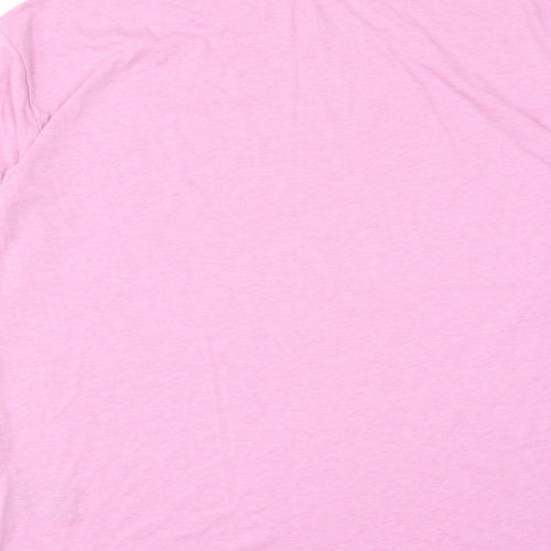 Elle Sport Womens Pink Polyester Basic T-Shirt Size M Round Neck