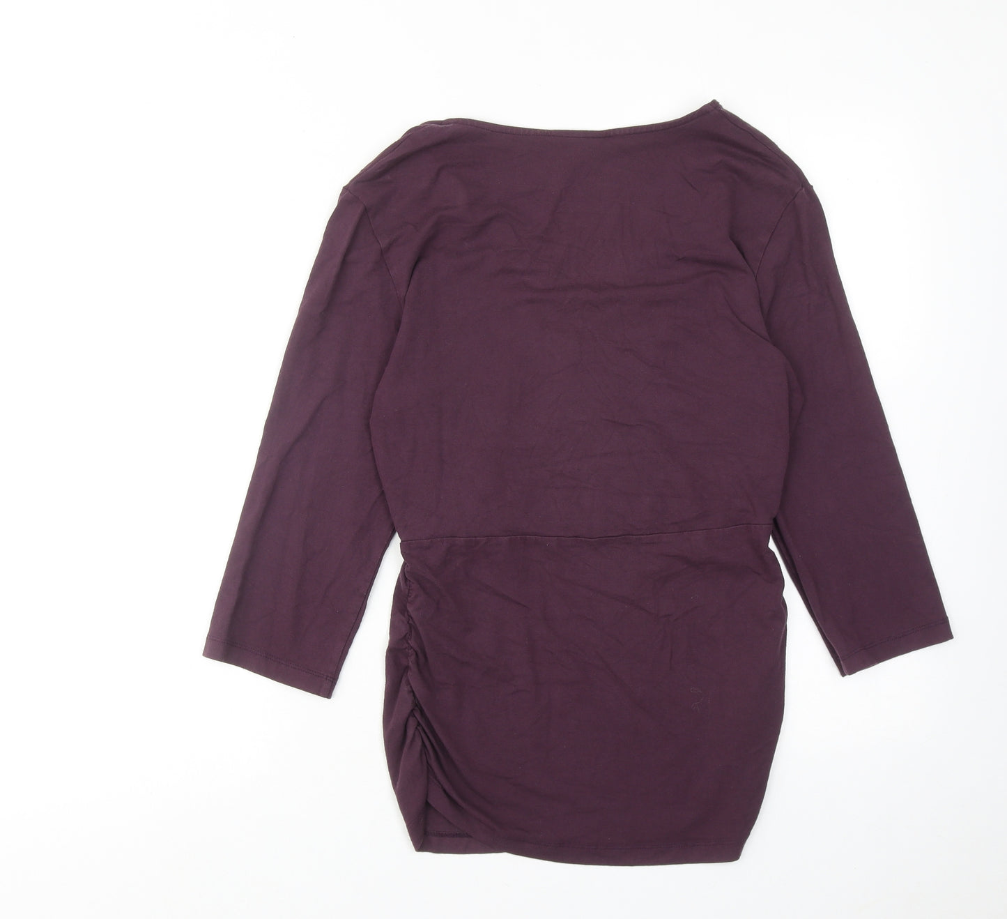 Kettlewell Womens Purple Viscose Basic Blouse Size L V-Neck