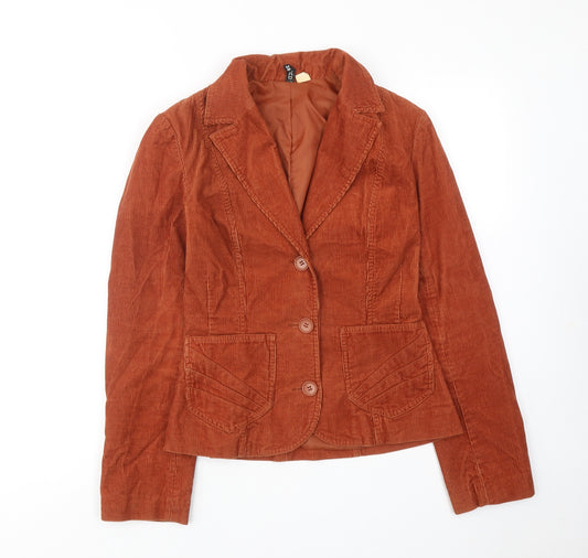 H&M Womens Brown Jacket Size 10 Button