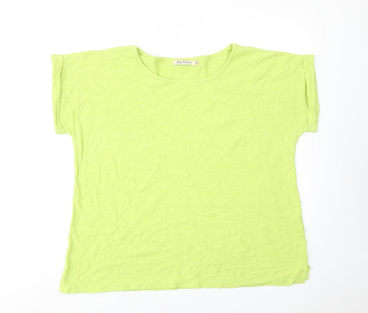 Lily Originals Womens Green Cotton Basic T-Shirt Size 16 Round Neck
