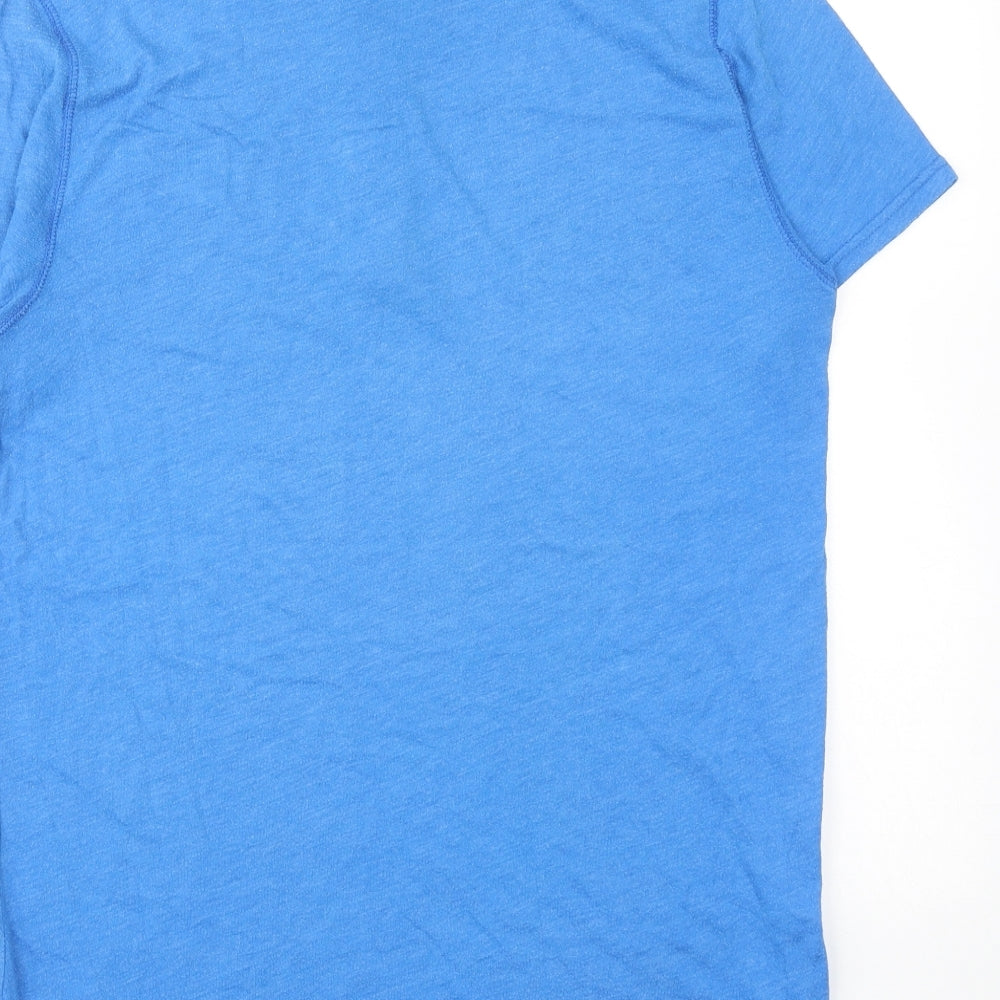 Hollister Mens Blue Polyester T-Shirt Size S Round Neck