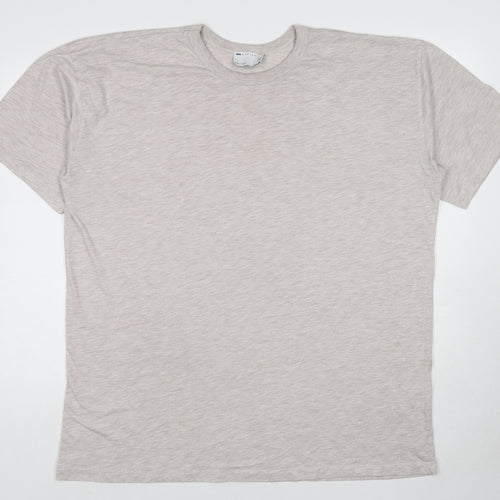 ASOS Womens Beige Cotton Basic T-Shirt Size 6 Round Neck