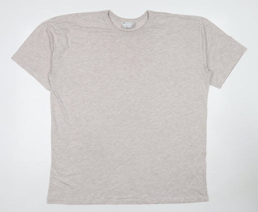 ASOS Womens Beige Cotton Basic T-Shirt Size 6 Round Neck