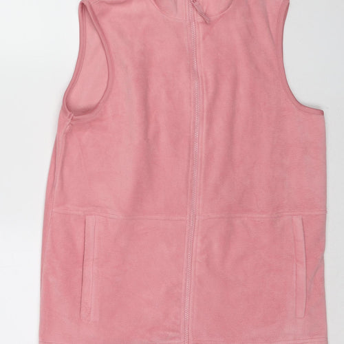 Damart Womens Pink Gilet Jacket Size 14 Zip - Size 14-16