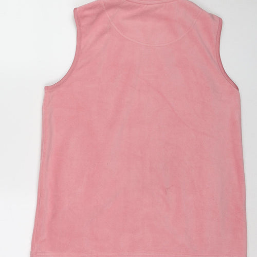 Damart Womens Pink Gilet Jacket Size 14 Zip - Size 14-16
