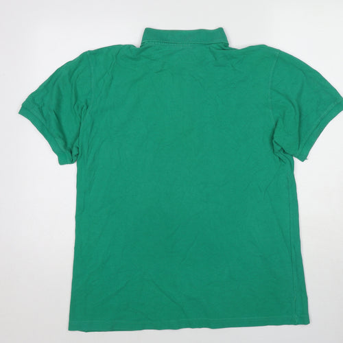 Ralph Lauren Mens Green Cotton Polo Size XL Collared Pullover