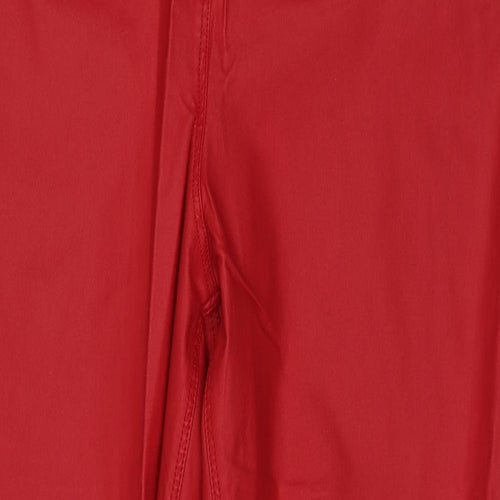 Very Womens Red Viscose Jegging Trousers Size 24 Regular Zip