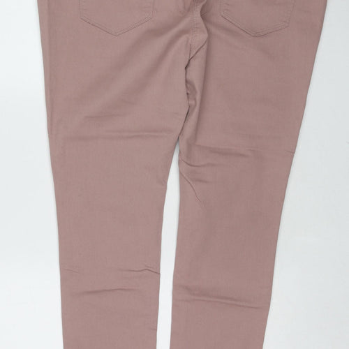 Very Womens Beige Cotton Skinny Jeans Size 24 Regular Zip