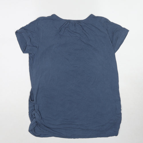 Small Show Womens Blue Modal Basic T-Shirt Size M Round Neck