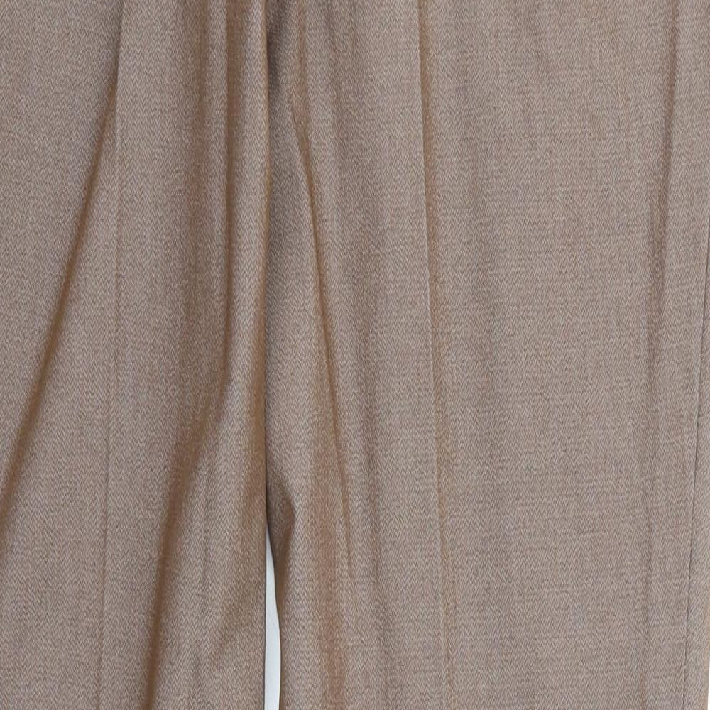 NEXT Womens Brown Polyester Dress Pants Trousers Size 12 Regular Zip
