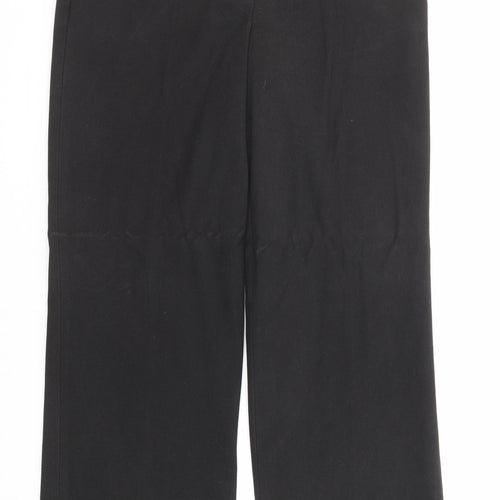 NEXT Womens Black Paisley Polyester Trousers Size 10 Regular Zip