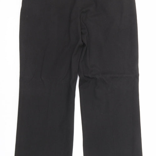 NEXT Womens Black Paisley Polyester Trousers Size 10 Regular Zip