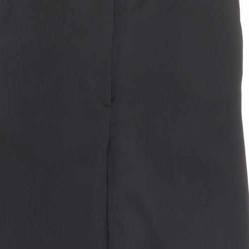 H&M Womens Black Polyester Trousers Size 8 Regular Zip
