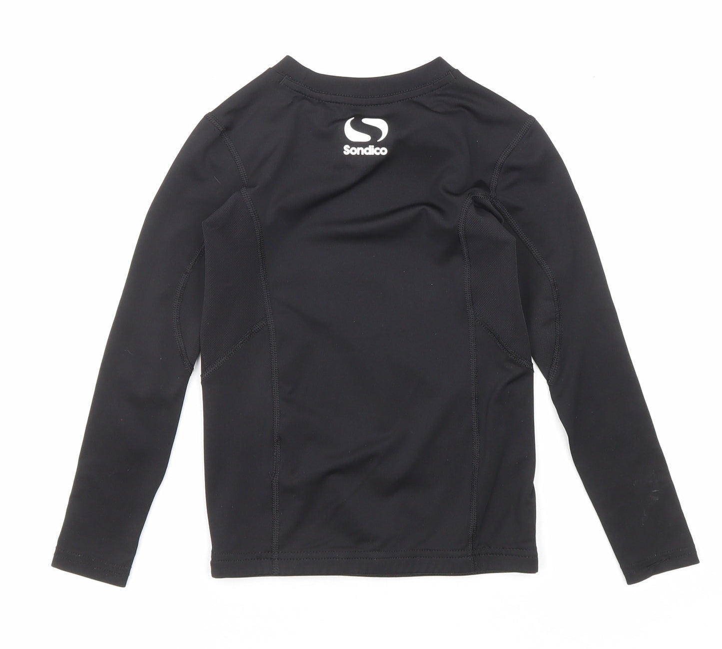 Sondico Boys Black Polyester Basic T-Shirt Size 5-6 Years Round Neck Pullover