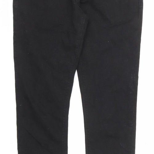 River Island Mens Black Cotton Skinny Jeans Size 32 in L30 in Regular Zip