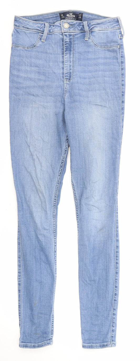 Hollister Womens Blue Cotton Skinny Jeans Size 27 in L28 in Regular Zip