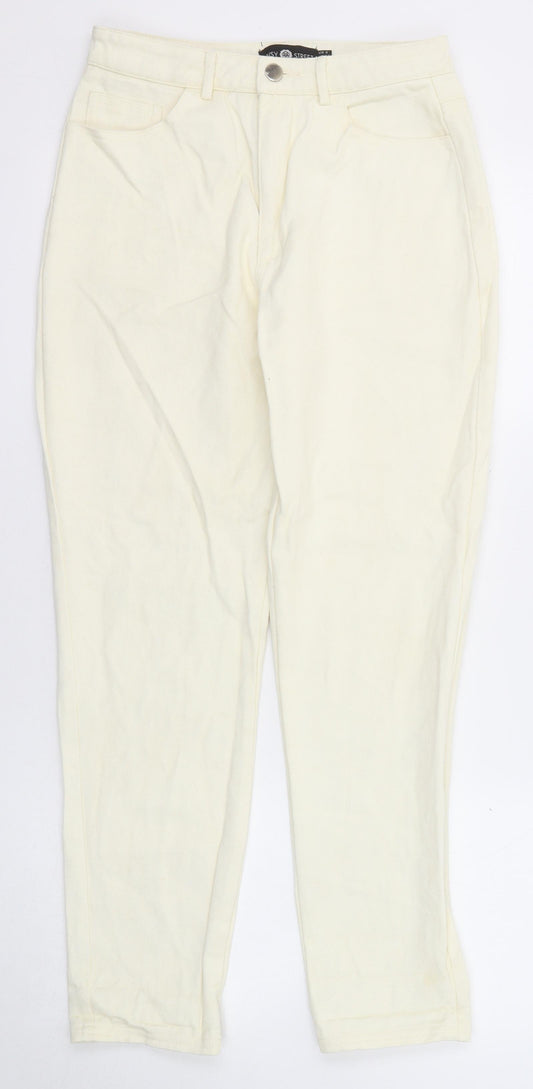 Daisy Street Womens Yellow Cotton Skinny Jeans Size 6 Regular Zip