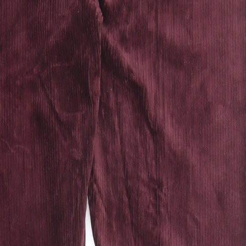 Marks and Spencer Womens Purple Cotton Capri Leggings Size 14 - Ribbed