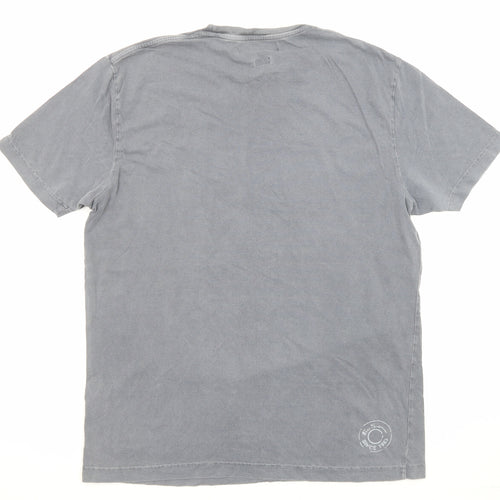 Ben Sherman Mens Grey Cotton T-Shirt Size L Round Neck