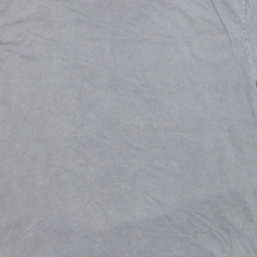 Ben Sherman Mens Grey Cotton T-Shirt Size L Round Neck