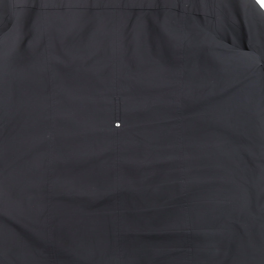 Per Una Womens Black Rain Coat Coat Size 2XL Zip