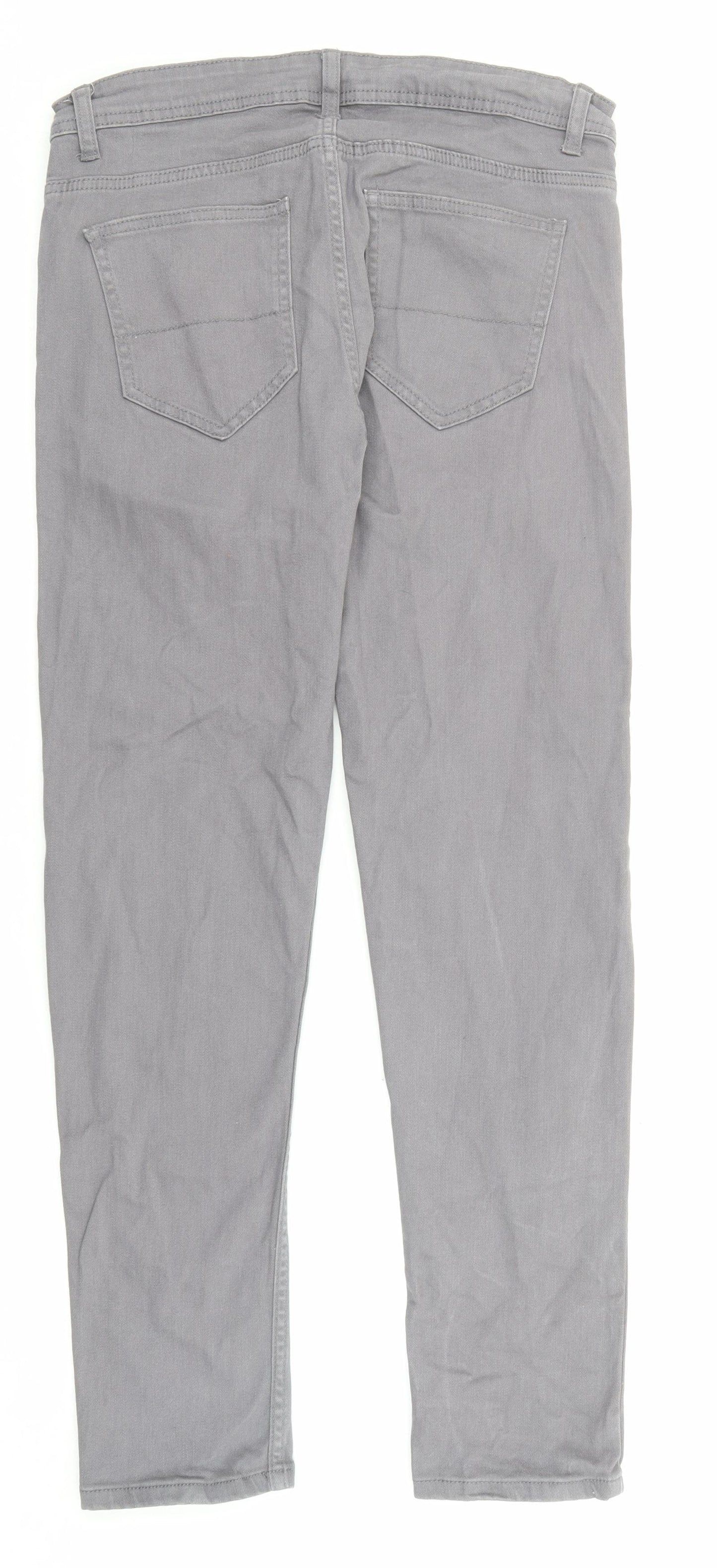 Denim & Co. Mens Grey Cotton Skinny Jeans Size 30 in L30 in Regular Zip