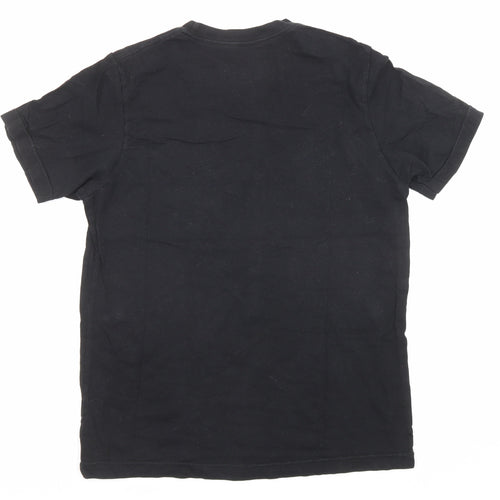 Volcom Mens Black Cotton T-Shirt Size S Round Neck