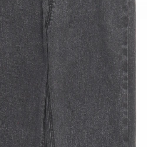 George Womens Black Cotton Tapered Jeans Size 10 Regular Zip