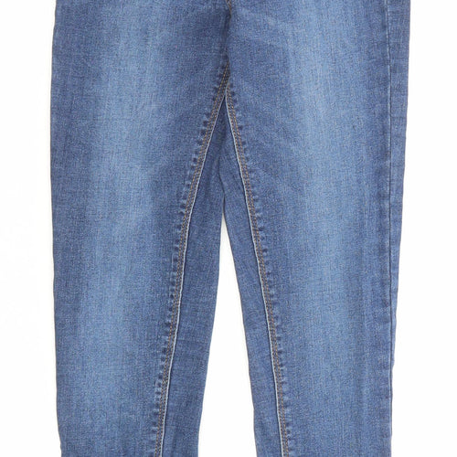 Denim & Co. Womens Blue Cotton Skinny Jeans Size 8 Regular Zip - Waist 21 inches