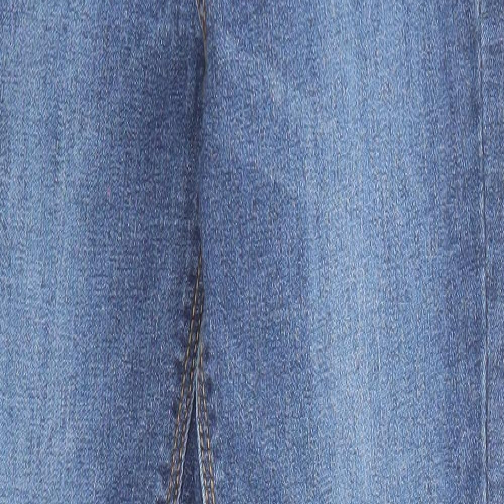 Denim & Co. Womens Blue Cotton Skinny Jeans Size 8 Regular Zip - Waist 21 inches