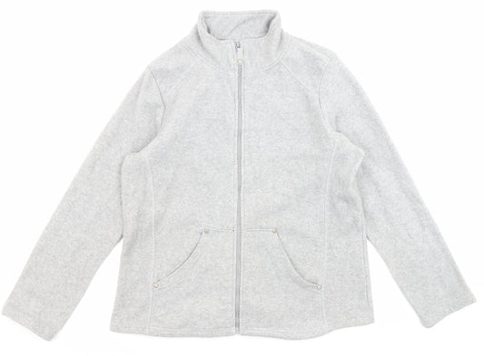 M&Co Womens Grey Jacket Size 14 Zip