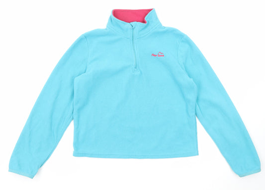 Peter Storm Girls Blue Polyester Pullover Sweatshirt Size 11-12 Years Zip