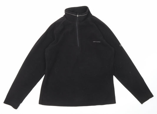 Craghoppers Womens Black Polyester Pullover Sweatshirt Size 10 Zip