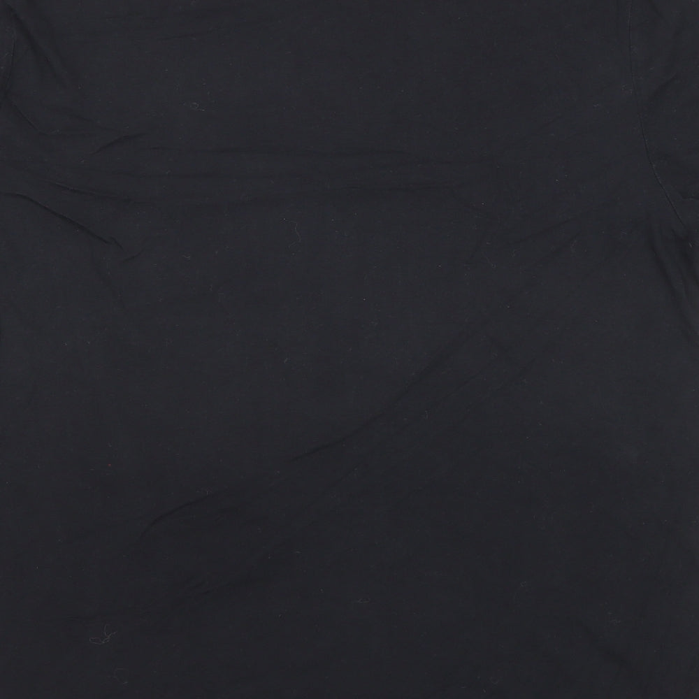 Rick & Morty Mens Black Cotton T-Shirt Size XL Round Neck