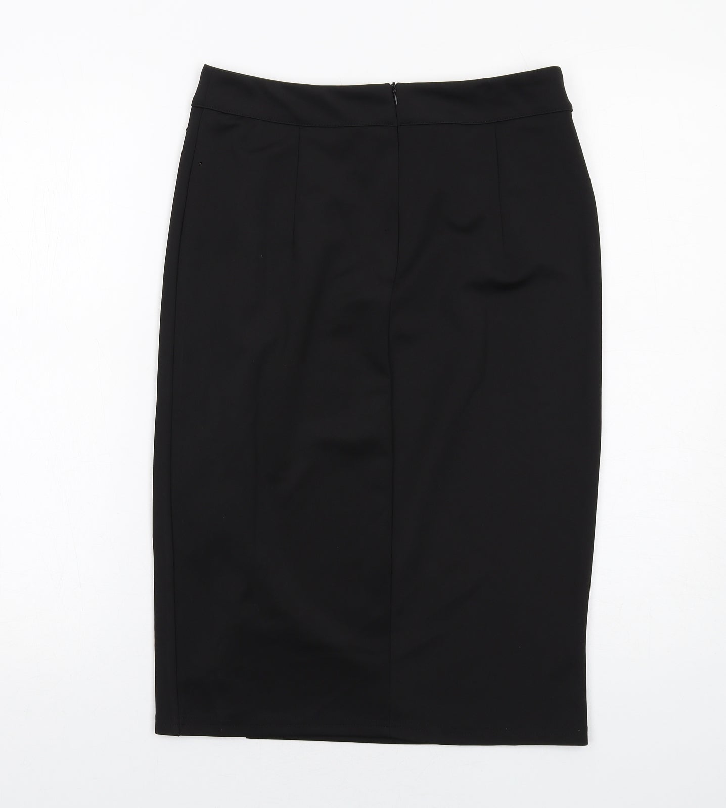 Grace Karin Womens Black Polyester Straight & Pencil Skirt Size M Zip