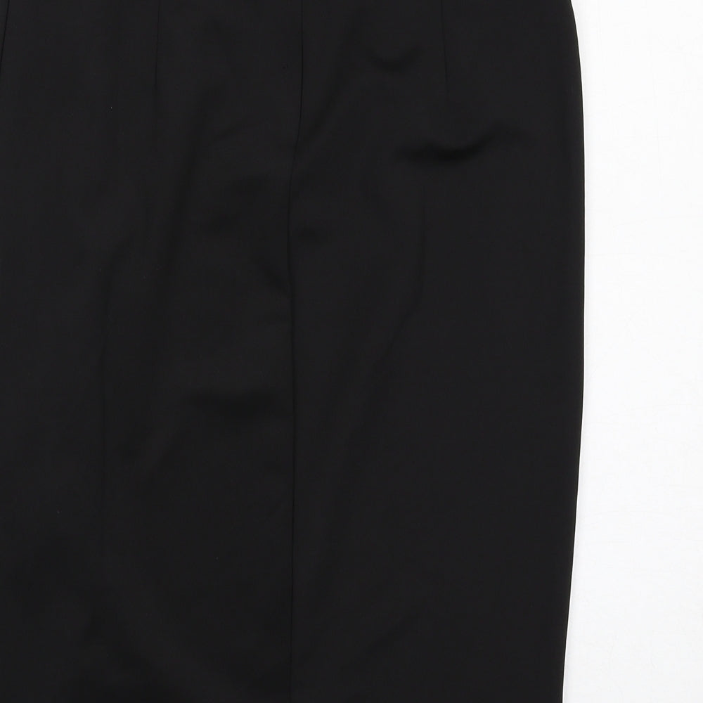 Grace Karin Womens Black Polyester Straight & Pencil Skirt Size M Zip