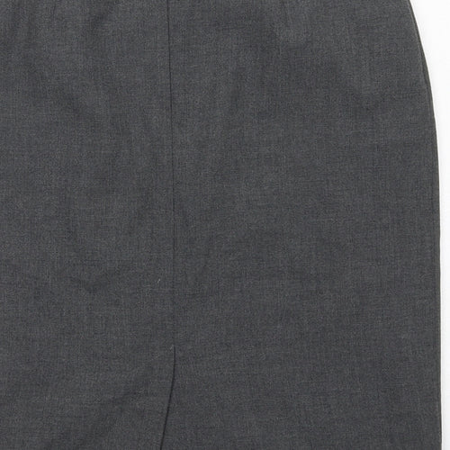 BHS Womens Grey Polyester Straight & Pencil Skirt Size 14 Zip