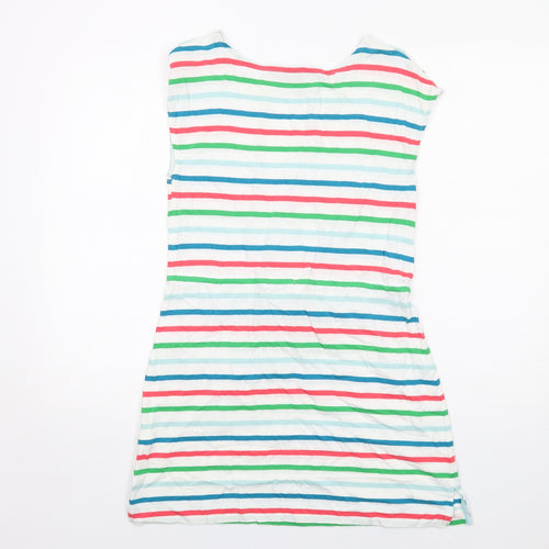 Boden Womens Multicoloured Striped Modal T-Shirt Dress Size S Round Neck Pullover