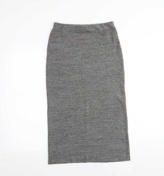 Zara Womens Grey Cotton Bandage Skirt Size S